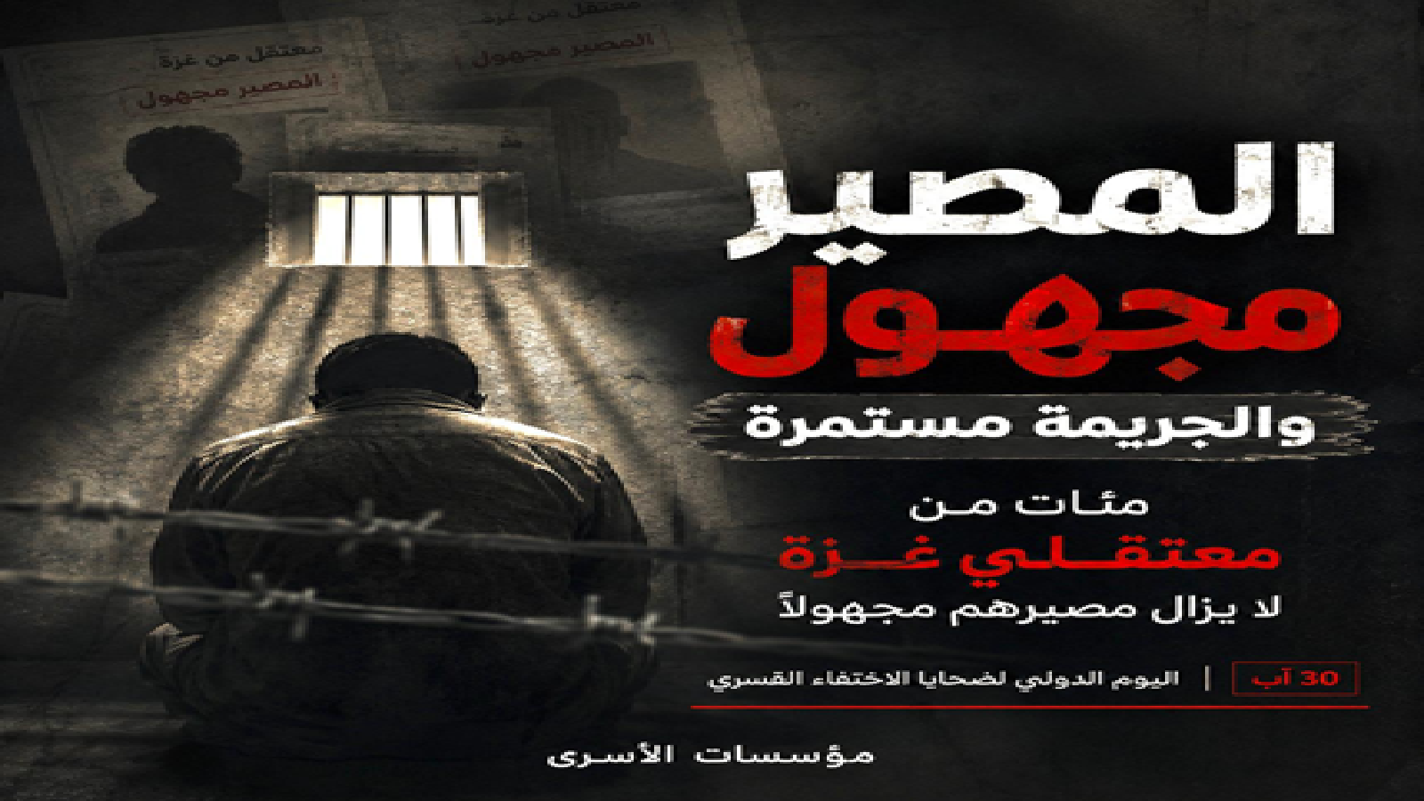 للعام الثالث على التوالي.. الاحتلال يواصل جريمة الاختفاء القسري بحقّ  المئات من معتقلي غزة ويُبقي مصير المئات منهم مجهولًا  